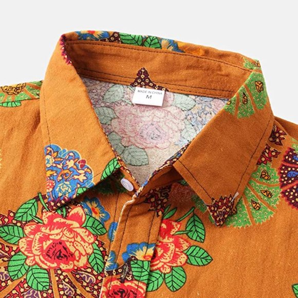 Men's Fashionable Hawaiian Style Shirt - Picture 3 of 5
